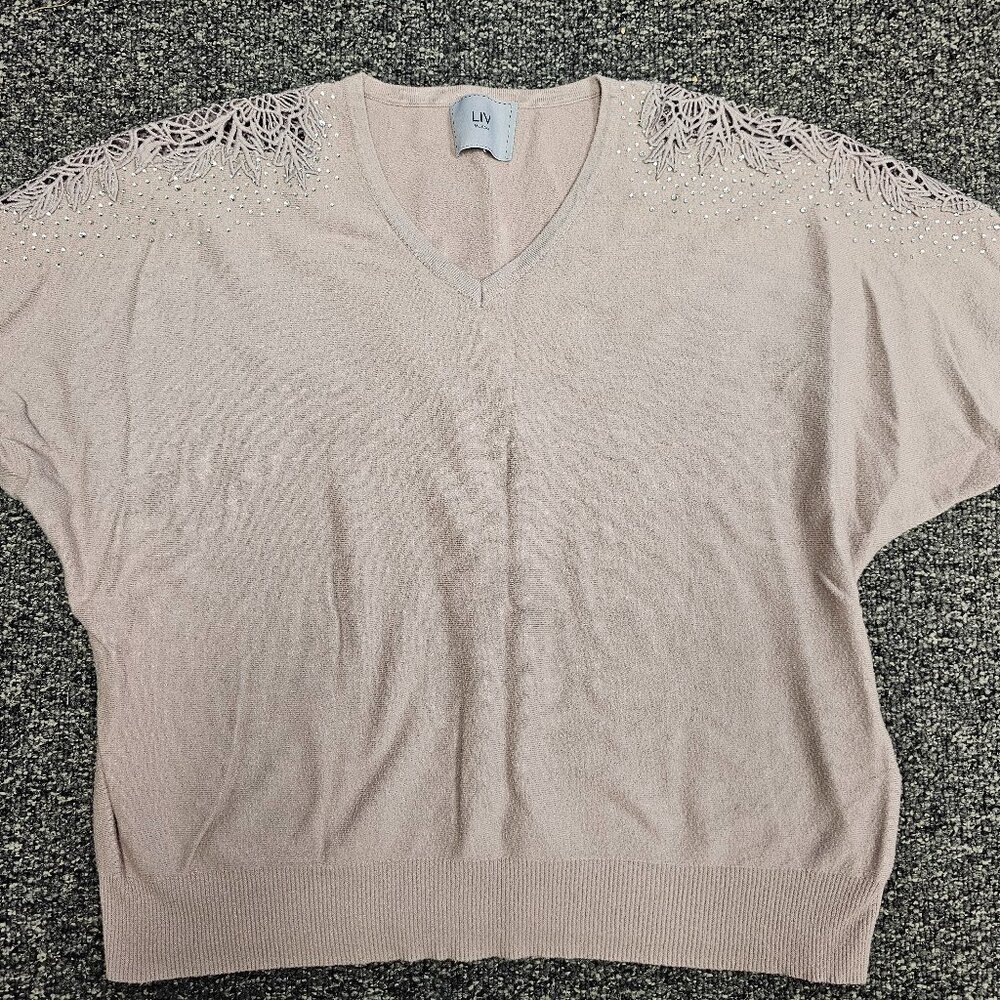 BOGO🎀Liv Milano Dusty Pink Sweater- Sz Large